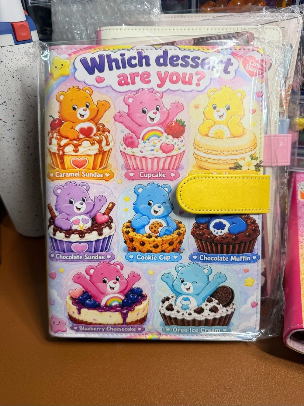 Care Bears Pink, Yellow, Blue & Purple Dessert-Themed Kids Journal A5 binder
